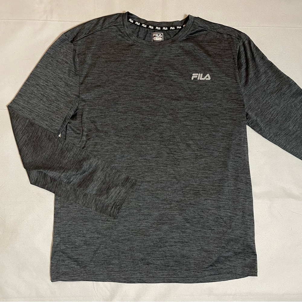 FILA Long Sleeve Active Grey Tee Size M